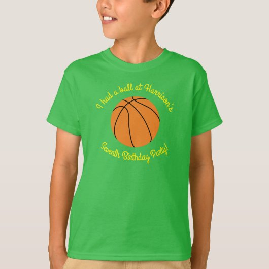 Basketball Birthday Party T-shirt (Voorkant)