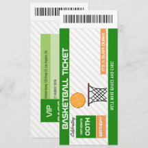  Basketball Birthday Party Ticket nodig