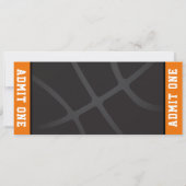 Basketball Birthday Party VIP Ball Game Ticket Kaart (Achterkant)