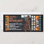 Basketball Birthday Party VIP Ball Game Ticket Kaart (Voorkant)