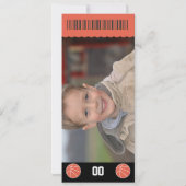 Basketball Birthday Party voegt foto Ticket toe Kaart (Achterkant)