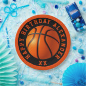 Basketball Birthday personaliseren Papieren Bordje (Feest)