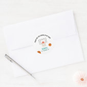 Basketball Birthday Ronde Sticker (Envelop)