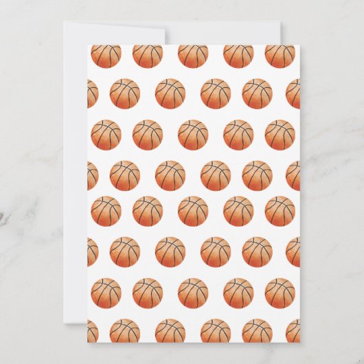 Basketball Birthday Time Capsule Note Kaart (Achterkant)