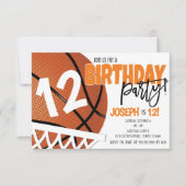 Basketball Birthday Uitnodiging (Voorkant)
