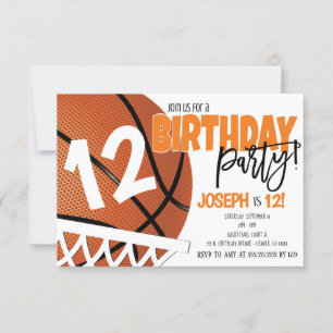 Basketball Birthday Uitnodiging