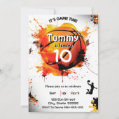 Basketball Birthday Uitnodiging (Voorkant)