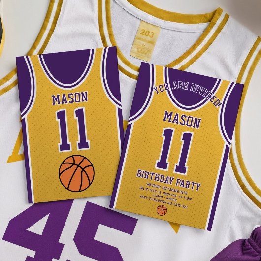 Basketball Birthday Uitnodiging