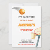 Basketball Birthday Uitnodiging (Voorkant)