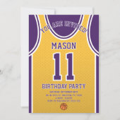Basketball Birthday Uitnodiging (Voorkant)