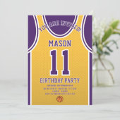 Basketball Birthday Uitnodiging (Staand voorkant)