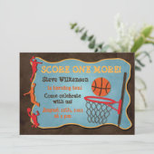 Basketball Birthday Uitnodiging (Staand voorkant)