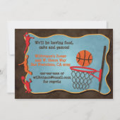 Basketball Birthday Uitnodiging (Achterkant)