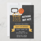 Basketball Birthday Uitnodiging (Voorkant)