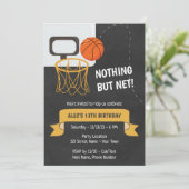 Basketball Birthday Uitnodiging (Staand voorkant)