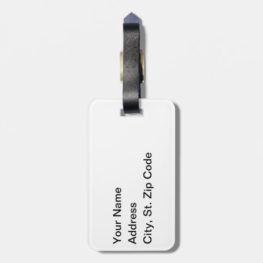 Basketball Black en White Bagagelabel (Achterkant verticaal)