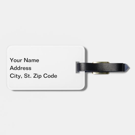 Basketball Black en White Bagagelabel (Achterkant horizontaal)