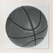 Basketball Black en White Legpuzzel (Horizontaal)
