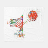 Basketball Blanket Fleece Deken (Voorkant (Horizontaal))