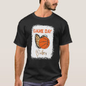 Basketball Bleached Game Day Vibes Basketball Mom T-shirt (Voorkant)