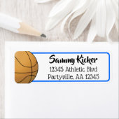 Basketball Blue en Black Address Etiket (Insitu)