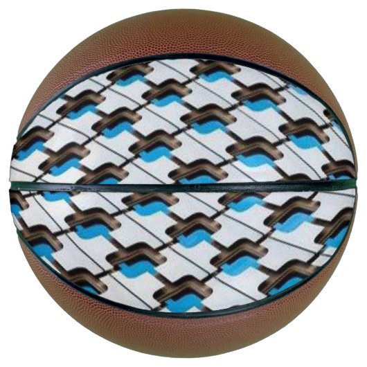 Basketball Blue Grey Basketbal (Voorkant)