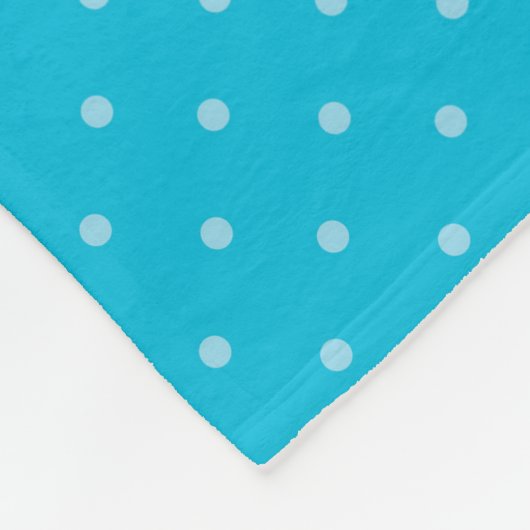 Basketball Blue Polka Dot Hoop Basketball Fleece Deken (Hoek)