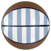 Basketball Blue & White Stripe Basketbal (Voorkant)