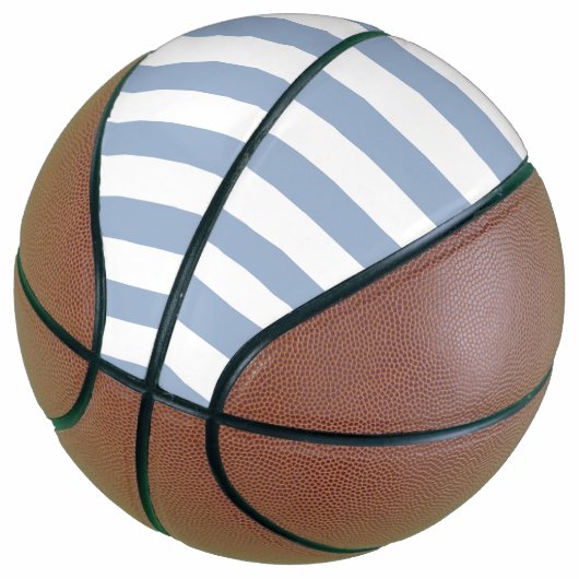 Basketball Blue & White Stripe Basketbal (Schuin)