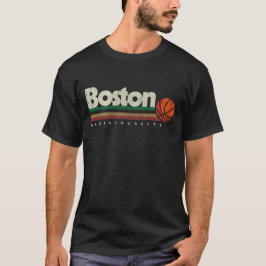  Basketball Boston City B-Ball Retro Stripe T-shirt