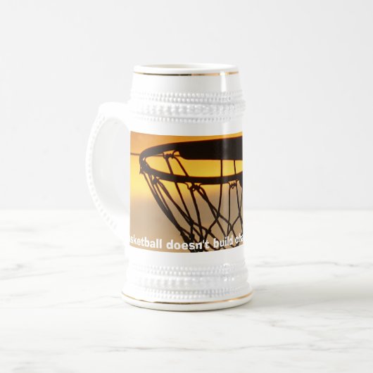 Basketball bouwt geen teken... bierpul (Voorkant links)