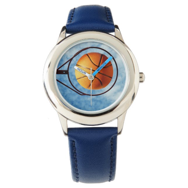 Basketball boven de Basketball Ring, Horloge (Voorkant)