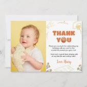 Basketball Boy Birthday Foto Hartelijk dank Bedankkaart (Voorkant)