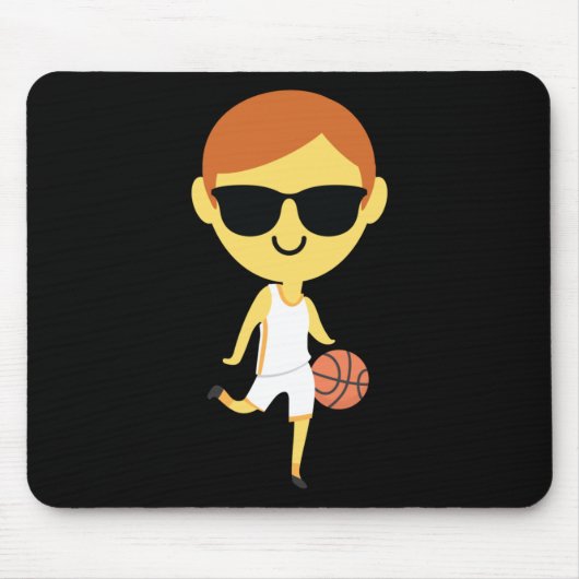 Basketball Boy Emoji 1 Muismat (Voorkant)