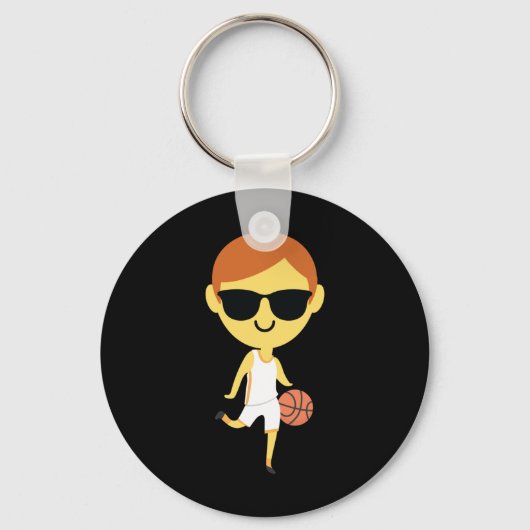 Basketball Boy Emoji 1 Sleutelhanger (Voorkant)