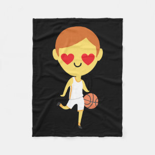 Basketball Boy Emoji Fleece Deken