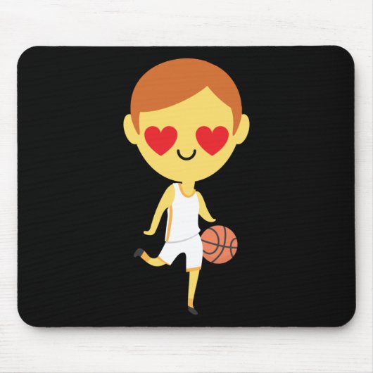 Basketball Boy Emoji Muismat (Voorkant)
