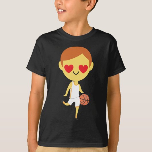 Basketball Boy Emoji T-shirt (Voorkant)