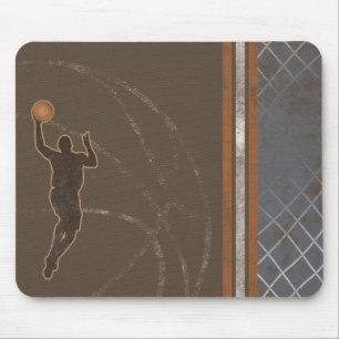 Basketball Boy Net Stripes Mousepad Muismat