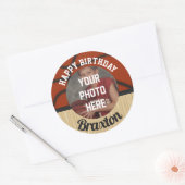 Basketball Boys Birthday Party Photo sticker (Envelop)