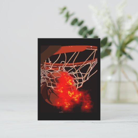 Basketball Briefkaart (Staand voorkant)