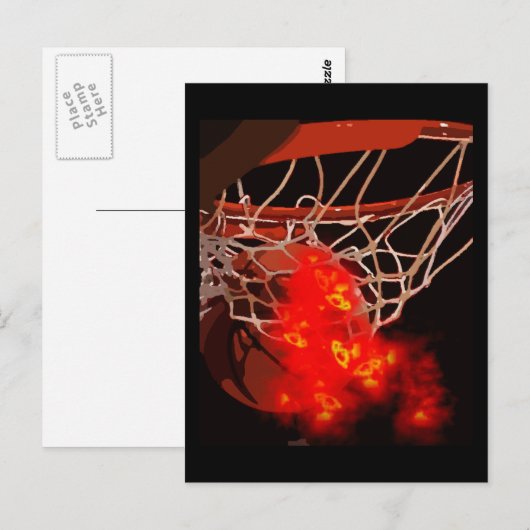 Basketball Briefkaart (Voorkant / Achterkant)