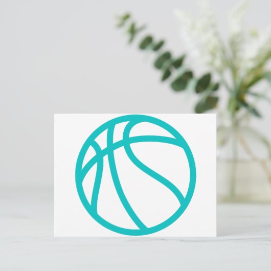 BASKETBALL BRIEFKAART (Staand voorkant)