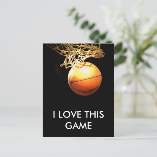 Basketball Briefkaart (Staand voorkant)