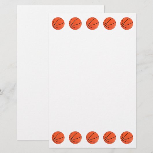 Basketball Briefpapier (Voorkant / Achterkant)
