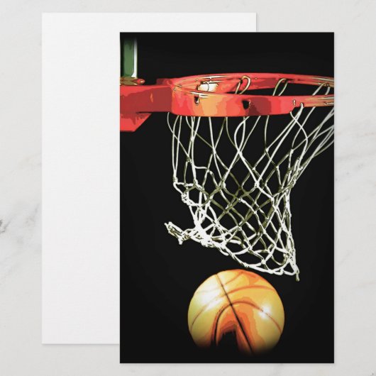 Basketball Briefpapier (Voorkant / Achterkant)