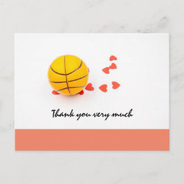 Basketball bruiloft met liefde rood harten briefkaart