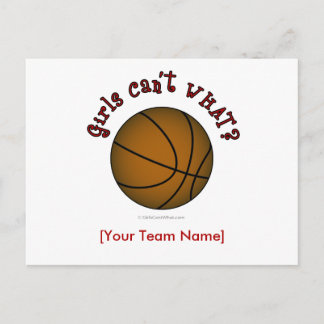 Basketball - Bruin/Rood Briefkaart