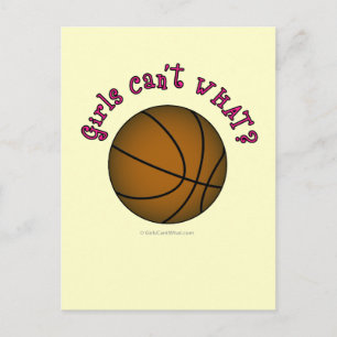 Basketball - Bruin/Roze Briefkaart