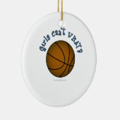 Basketball - Bruin/Sky Blue Keramisch Ornament (Rechts)